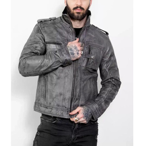 Oem Service <b>Leather</b> <b>Jackets</b> <b>Men</b> Custom Color <b>Men</b> <b>Leather</b> <b>Jacket</b> Full Sleeve Product <b>Leather</b> Winter Wear <b>jacket</b> for <b>men</b> - Product Image 5