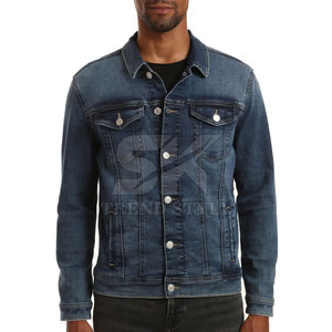 Chaqueta de mezclilla para hombre con logotipo personalizado de alta calidad a bajo precio, chaqueta de mezclilla personalizada de talla grande para hombre - Product Image 2