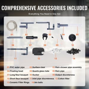 Filtro a Canister Ultra-Silenzioso da 660 GPH a 5 Stadi per Acquari, Filtro Interno Sommergibile con Protezione UV per Acquari da 235 Litri, Accessori - Product Image 6
