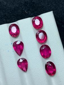 Piedras preciosas de turmalina rubelita natural, piedras sueltas de turmalina rosa roja para la fabricación de joyas y colección. - Product Image 1