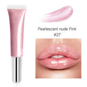 Gloss à lèvres nacré scintillant 7 teintes, huile à lèvres hydratante longue durée pour des lèvres pulpeuses et brillantes - Product Image 5