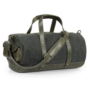 Bolsa de Viaje de Lona y Cuero con Cierre, Personalizable con Marca, Impermeable, de Alta Calidad, Modelo LCTB-0089 - Product Image 1