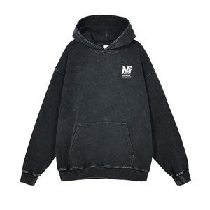 เสื้อฮู้ดดี้ผ้าคอตตอนผสมทรงหลวมสไตล์วินเทจสำหรับผู้ชาย เหมาะสำหรับใส่เที่ยวพักผ่อน ท่องเที่ยว และสไตล์ลำลองประจำวัน - Product Image 1