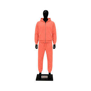 Conjunto Deportivo Personalizado Color Rosa Coral para Hombre, Sudadera con Cremallera Completa y Pantalones Jogger, Ropa Deportiva Informal para Gimnasio, Entrenamiento, Ropa Urbana, Venta al Por Mayor - Product Image 1