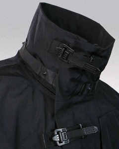 <b>Waterproof</b> Cyberpunk Techwear <b>Jacket</b> Men Streetwear Tactical Functional Windbreaker Outdoor Hip Hop Utility Cargo Coat Hooded - Product Image 3