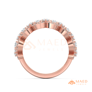 Rose Gold Bubble Moissanite <b>Statement</b> <b>Ring</b> Luxury Womens Fashion Jewelry NYC Style Elegant Gift - Product Image 5