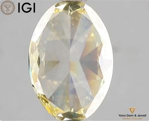 Diamant de laboratoire CVD 3,00 CARAT Forme ovale Couleur jaune vif fantaisie Clarté VVS2 avec certificat IGI pour bague d'anniversaire Cadeau - Product Image 4