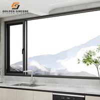 Ventanas de Aluminio con Rotura de Puente Térmico y Triple Vidrio, Diseño Moderno GS, Ventanas Abatibles de Aluminio Negro para Villas
