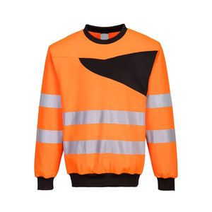 Reflective Safety Premium Sweatshirt Strong Fabric Construction Breathable Workwear Long Duration Use ANSI Class 2 <b>LED</b> Flash - Product Image 1