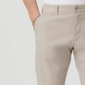 Pantalones de mezclilla casuales de algodón para hombre, estilo streetwear, con cierre de botón, ajuste cómodo y transpirable, pierna recta, 2026 - Product Image 3