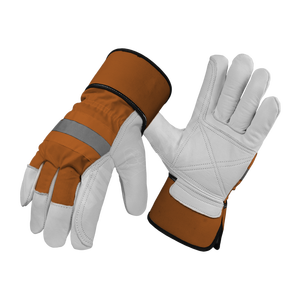 Gants de sécurité en cuir grainé de vachette résistants à la chaleur, doublure en coton, manchette industrielle, résistance aux étincelles pour soudeurs et travaux professionnels - Product Image 2