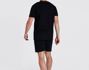 Nuevo Producto, Diseño Sencillo y Sólido, Corte Regular, Conjunto de Camiseta y Pantalones Cortos Ligeros para Hombre, Algodón Informal, Logotipo Personalizado, Verano - Product Image 2