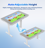 Table de jeu multi-touch pour enfants, utilisation en intérieur, table éducative, table tactile numérique à levage électrique de 43 pouces pour enfants