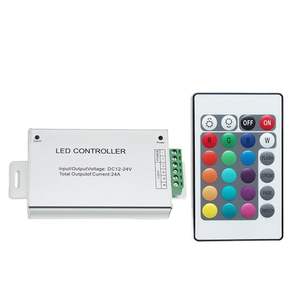 Fabricante Led Strip Controller 12A Ir Wireless 24Keys Remote Aluminum Shell Dc12V 24V Rgb Led Controller - Product Image 5