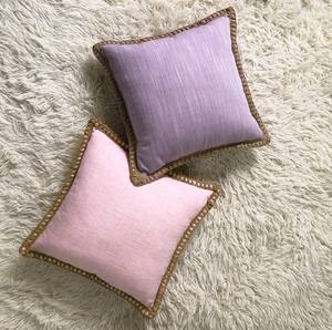 Funda de Cojín de Yute Sostenible Hecha a Mano, Decorativa para Sala de Estar u Hotel - Product Image 3