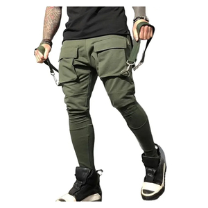 Pantalones Cargo Deportivos Casuales de Moda para Hombre, Corte Slim Fit, 100% Poliéster, Cintura Media, Bolsillos Grandes, Nueva Tendencia de Primavera - Product Image 2