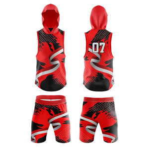 Ensemble de maillots de basket-ball personnalisés en sublimation, maillot réversible, veste à manches longues, shorts, kit sportif d'équipe - Product Image 6