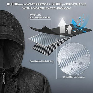 Combinaison de pluie unisexe imperméable, veste et pantalon de travail réfléchissants en PVC et polyester pour moto, GARIOX APPAREL GX-RS-00536 - Product Image 4