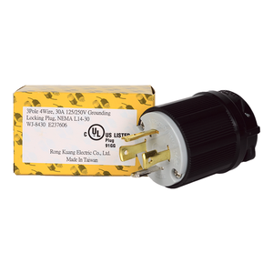 ปลั๊กล็อคแบบ Hubbell รุ่น WJ-8430 ทนทาน มาตรฐาน NEMA L14-30P 30A 125/250V สำหรับใช้งานในอุตสาหกรรม ได้รับการรับรอง CUL - Product Image 5
