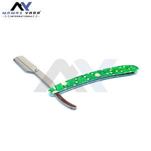 Navaja de Afeitar Recta de Acero Inoxidable con Recubrimiento de Papel, Cierre Giratorio, Herramienta para Dar Forma a la Barba, Logotipo Personalizado OEM ODM - Product Image 2