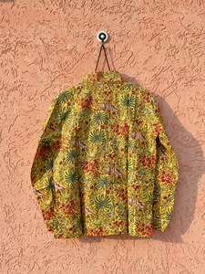 Conjunto de pijama botánico para mujer, conjunto de pijama con estampado floral amarillo para mujer, conjunto de ropa de dormir de 3 piezas con bolsa de viaje a juego - Product Image 4
