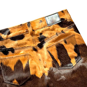 Pantalones Cortos de Cuero Genuino de Piel de Vaca con Pelo para Hombre, Estilo Vaquero Occidental, Diseño Premium de Lujo, Ropa Urbana - Product Image 5