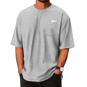 Camiseta Oversize de Diseño Personalizado, Ajuste Holgado, Mezcla de Algodón, Estilo Casual de Verano, Streetwear Moderno, Hombros Caídos, Manga Corta, Camiseta de Moda - Product Image 1