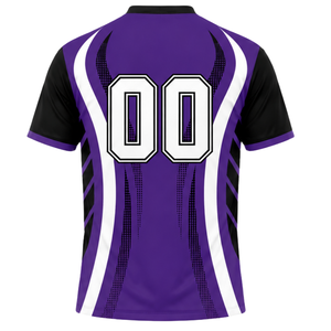 Customized Purple Black Sublimated Volleyball Jersey Short Sleeve Sports Apparel Team Match Training Shirt Competition Clothing - Product Image 2