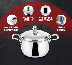 Ensemble de 3 casseroles isothermes en acier inoxydable, combo Hot Case pour la cuisine et la salle à manger, avec stockage alimentaire isolé de qualité supérieure pour la maison - Product Image 6