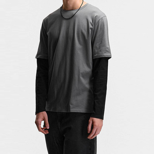 Double Layered <b>T</b> <b>Shirts</b> Custom Double Layer <b>Men</b> <b>Long</b> Sleeve <b>T</b> <b>Shirt</b> High Quality Double Layer <b>T</b> <b>Shirts</b> - Product Image 1