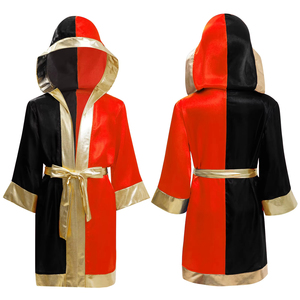 Personalized Boxing <b>Robes</b> With Fighter Name Logo Custom <b>Satin</b> Boxing Gowns Professional Sports Apparel Boxing Gown - Product Image 2
