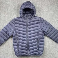 Veste matelassée pour homme, légère, coupe-vent, décontractée, hiver, rembourrage en polyester, fermeture éclair, couleur unie, coupe classique