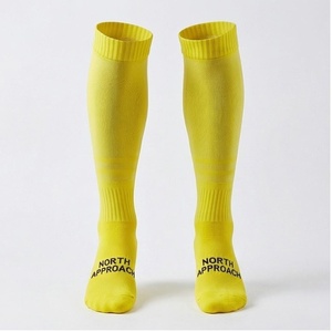 North Approach <b>Knee</b> <b>High</b> <b>Socks</b> Yellow Breathable Soccer <b>Socks</b> for Adults Summer Sport Wear - Product Image 1