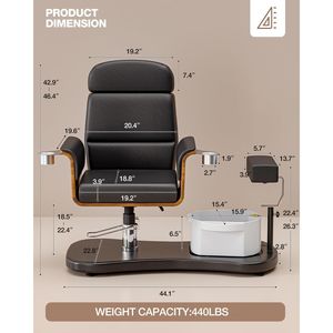 Stazione per Pedicure Ergonomica in Vetro Portatile con Rotazione a 360° e Sollevamento Reclinabile per Formazione Unghie e Trattamenti Spa Piedi - Product Image 4