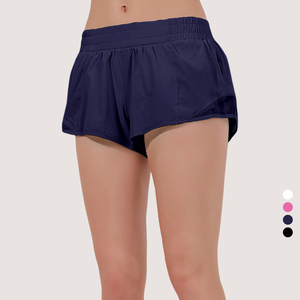 Shorts Deportivos Rosados de Cintura Alta para Mujer, Secado Rápido, Transpirables, con Bolsillos, Ajuste Deportivo, Talla Regular - Product Image 4