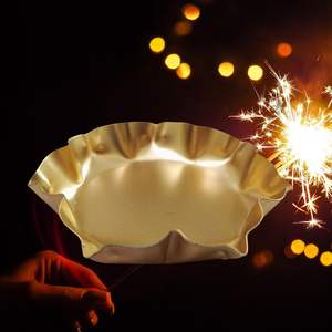 Cuenco Decorativo de Loto Dorado para Decoración de Diwali, Decoración de Bodas y Decoración del Hogar con Velas Flotantes - Product Image 3