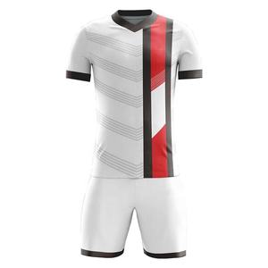 Conjunto de Uniforme de Fútbol Personalizado Rojo para Hombre, Camiseta de Manga Corta con Cuello Camisero, Poliéster que Absorbe la Humedad, Pantalones Cortos Blancos, Calcetines Negros - Product Image 1