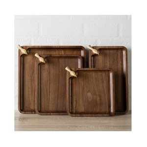 Bandeja de Madera Natural Elegante para Servir, para Mesa de Comedor, Desayuno, Café, Té, Cocina, Sala de Estar, Hogar y Hostelería - Product Image 5