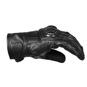 Guantes de moto de cuero negro, hasta la muñeca, transpirables, sin forro, estilo deportivo, para ciclismo, guantes de motocicleta para las cuatro estaciones, ajuste táctil - Product Image 5
