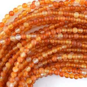 Wholesale 8 mm, 9 mm,10 mm Natural Carnelian round <b>Beads</b> <b>Direct</b> Manufacturer's Factory orange Colored Fancy Gemstones - Product Image 4