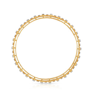 Brazalete Geométrico Cuadrado de Oro con Diamante Redondo Cultivado en Laboratorio - Product Image 3