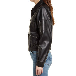 แจ็คเก็ตหนังแท้ขายส่งสำหรับผู้ชายและผู้หญิง แฟชั่นสไตล์มอเตอร์ไซค์ มีไซส์พลัสไซส์ให้เลือก หนังแท้คุณภาพเยี่ยม 100% - Product Image 3