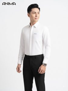 เสื้อเชิ้ตสีขาวสำหรับชุดนักศึกษามหาวิทยาลัยระดับพรีเมียมหรูหรา ปักโลโก้อย่างเป็นทางการสำหรับผู้ชาย - Product Image 2