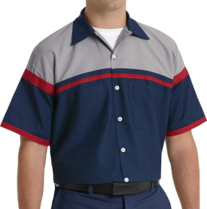 Camisa de Trabajo de Mecánico de Algodón Personalizada |   Uniforme Industrial de Manga Corta para Hombre, Antiencogimiento |   Ropa de Trabajo para Taller de Reparación de Automóviles |   ODM |   Seda - Product Image 4
