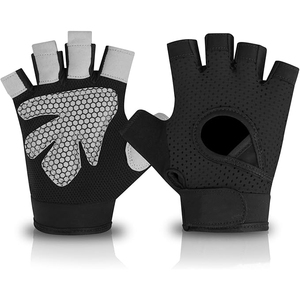 Fingerless Microfiber Gym Gloves Women Men <b>Half</b> Palm Anti <b>Slip</b> Breathable Weightlifting Fitness Training Padded Cycling Sports - Product Image 1