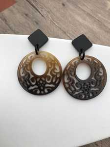 Pendientes de Cuerno Ecológicos Hechos a Mano, Joyería Moderna con Forma Natural para Mujeres y Niñas, para Bodas - Product Image 6
