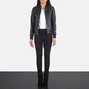 Women's Modern Style Slim Fit Sheep Skin Bomber <b>Jacket</b> Fashionable Breathable Leather Women's <b>Jackets</b> - Product Image 4