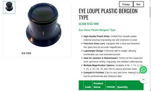 Eye Loupe Plastic Bergeon Type <b>Jewelry</b> <b>Magnifier</b> <b>Glass</b> Lens Watch Repair Tool |Item No GS-699 - Product Image 3
