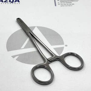 คีมหนีบเหล็กกล้าไร้สนิมสำหรับเจาะผิวหนัง ขนาด 5.5 นิ้ว ปลายหยัก 3 มม. เครื่องมือมืออาชีพสำหรับเจาะร่างกาย - Product Image 2