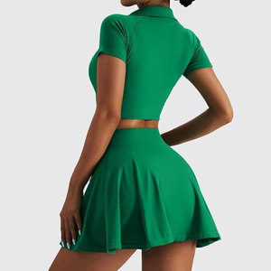 Women's Trendy Matching Skort and Sleeveless Top <b>Set</b> Breathable Casual Outfit for Beach Trips, Travel, Resort Wear and Everyday - Product Image 5